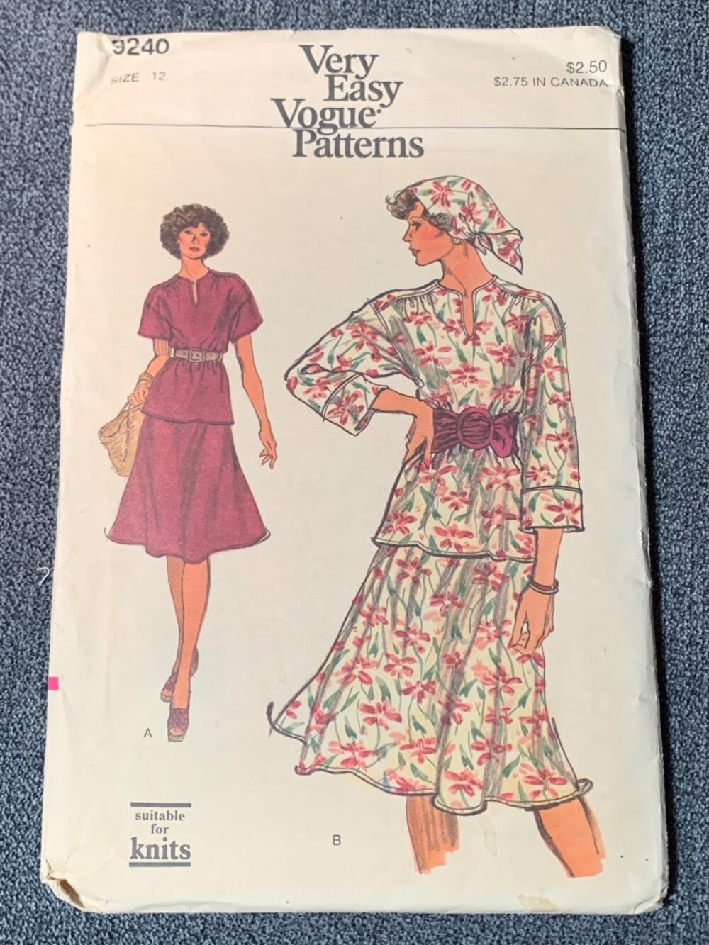 Vogue Misses Skirt Shirt Sewing Pattern Size 12 9240